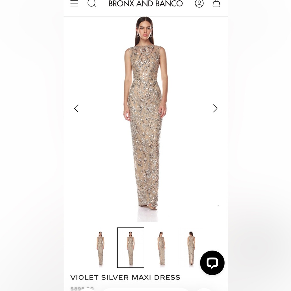Bronx and Banco Violet Silver Maxi Dress